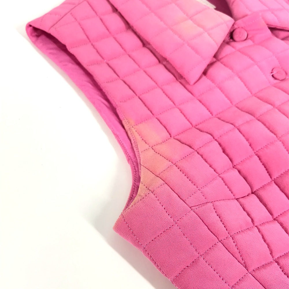 CHANEL Vest P15739 silk pink 00S CC COCO Mark Quilting 38