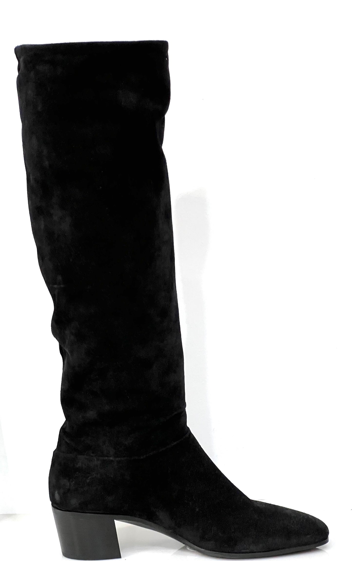 PRADA CALZATURE DONNA SUEDE SLOUCHY TALL BOOTS