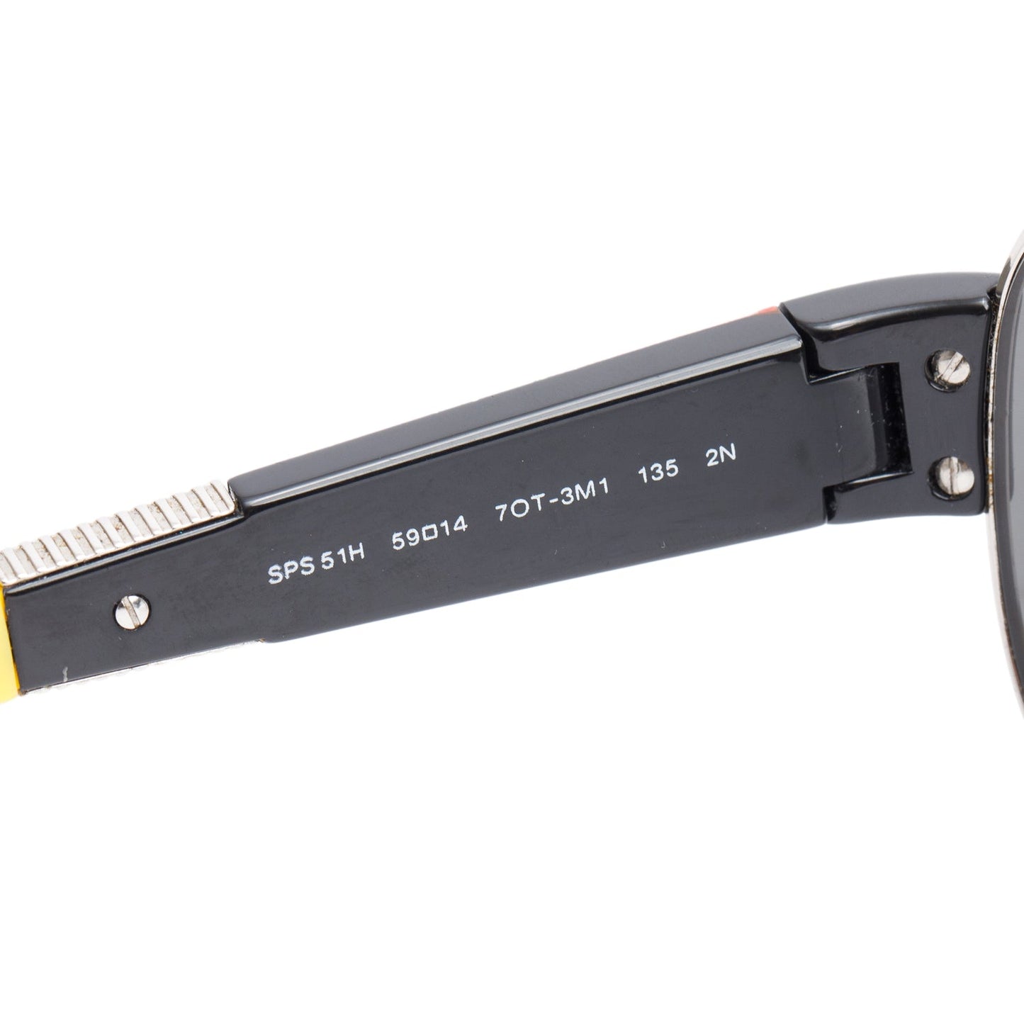 Prada Black & Yellow SPS 51H Linea Rossa Aviator Sunglasses
