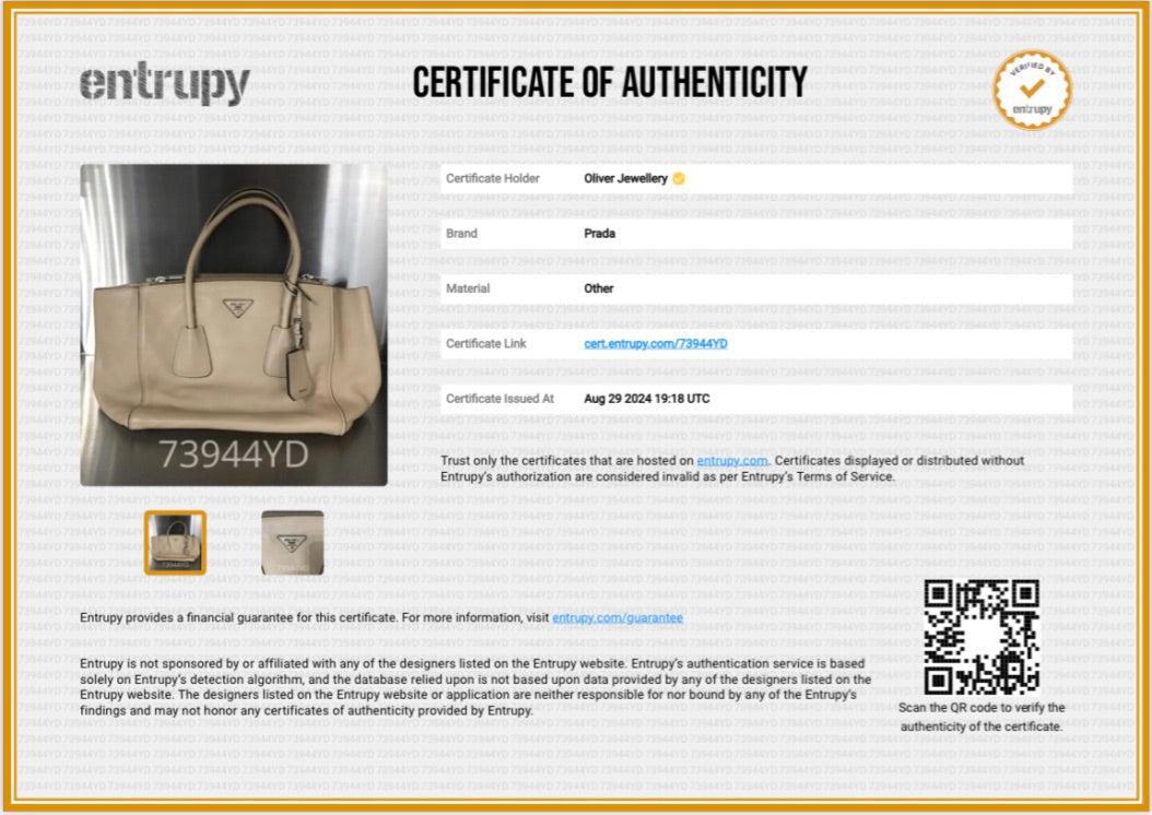 Prada Beige Cervo Medium Twin Pocket Tote