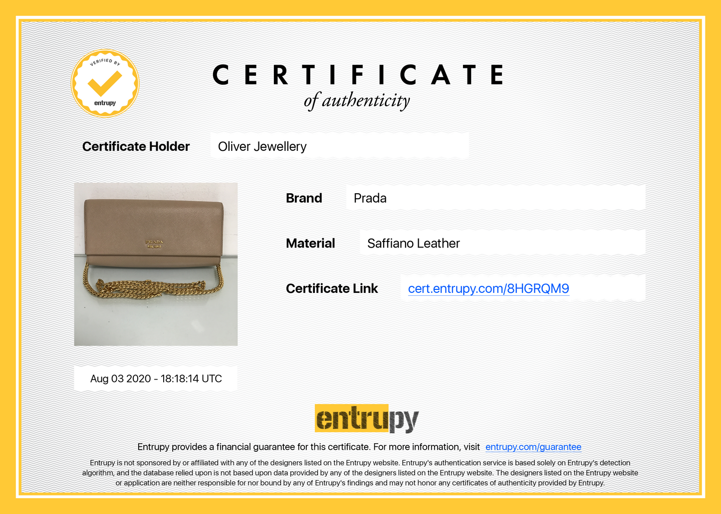 Prada Biblioteque Saffiano Chain Clutch