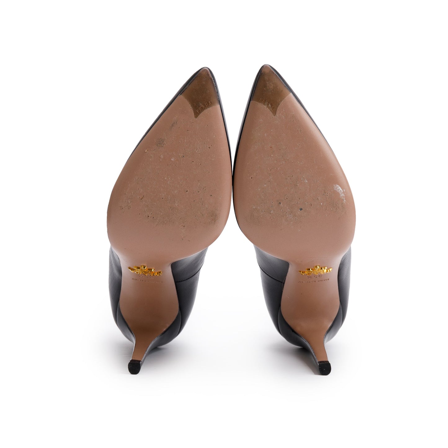 Prada Black Leather Calzature Donna Pumps, Size 35.5