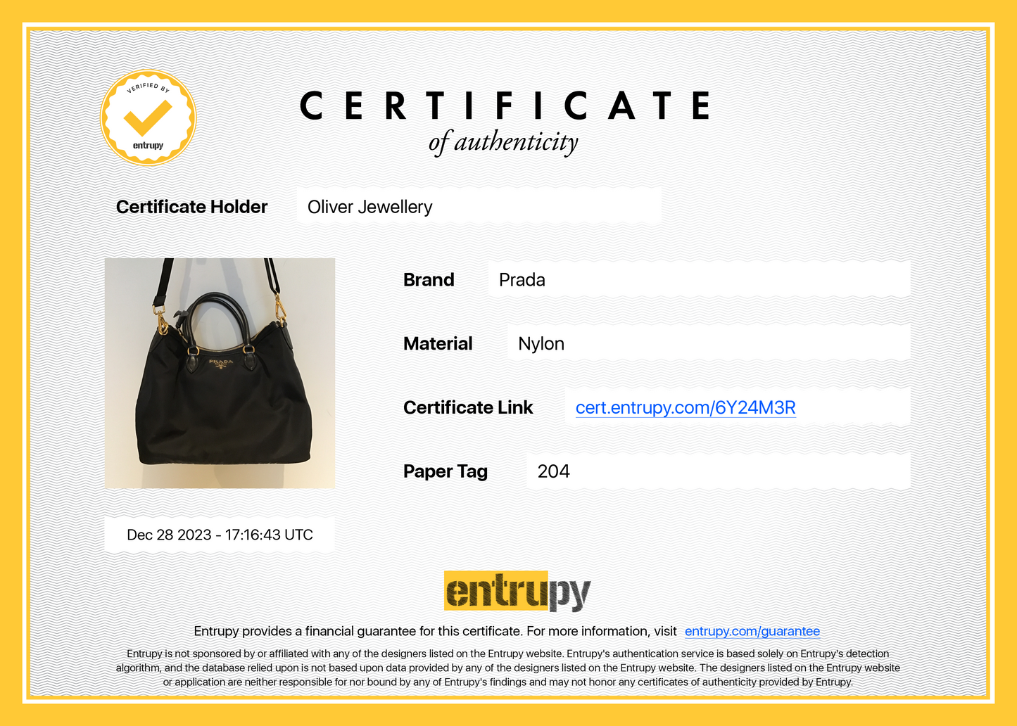 Prada Black Leather Trimmed Tessuto Nylon Tote