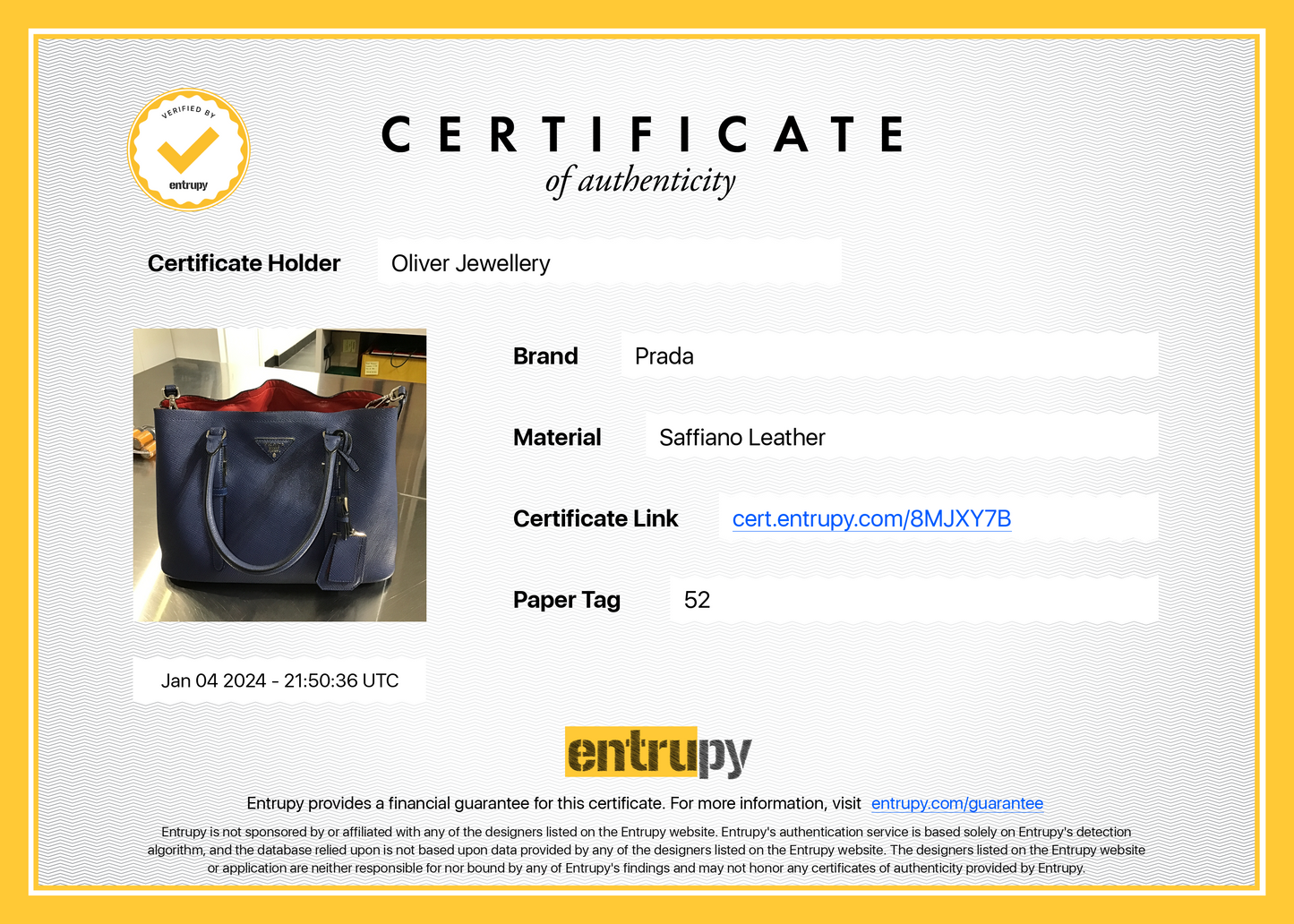 Prada Blue Saffiano Lux Small Cuir Double Tote
