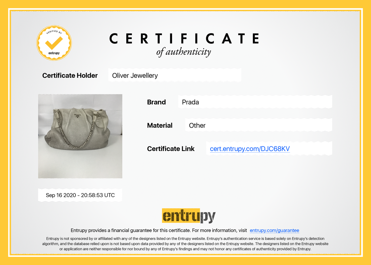 Prada Cervo Lux Chain Hobo