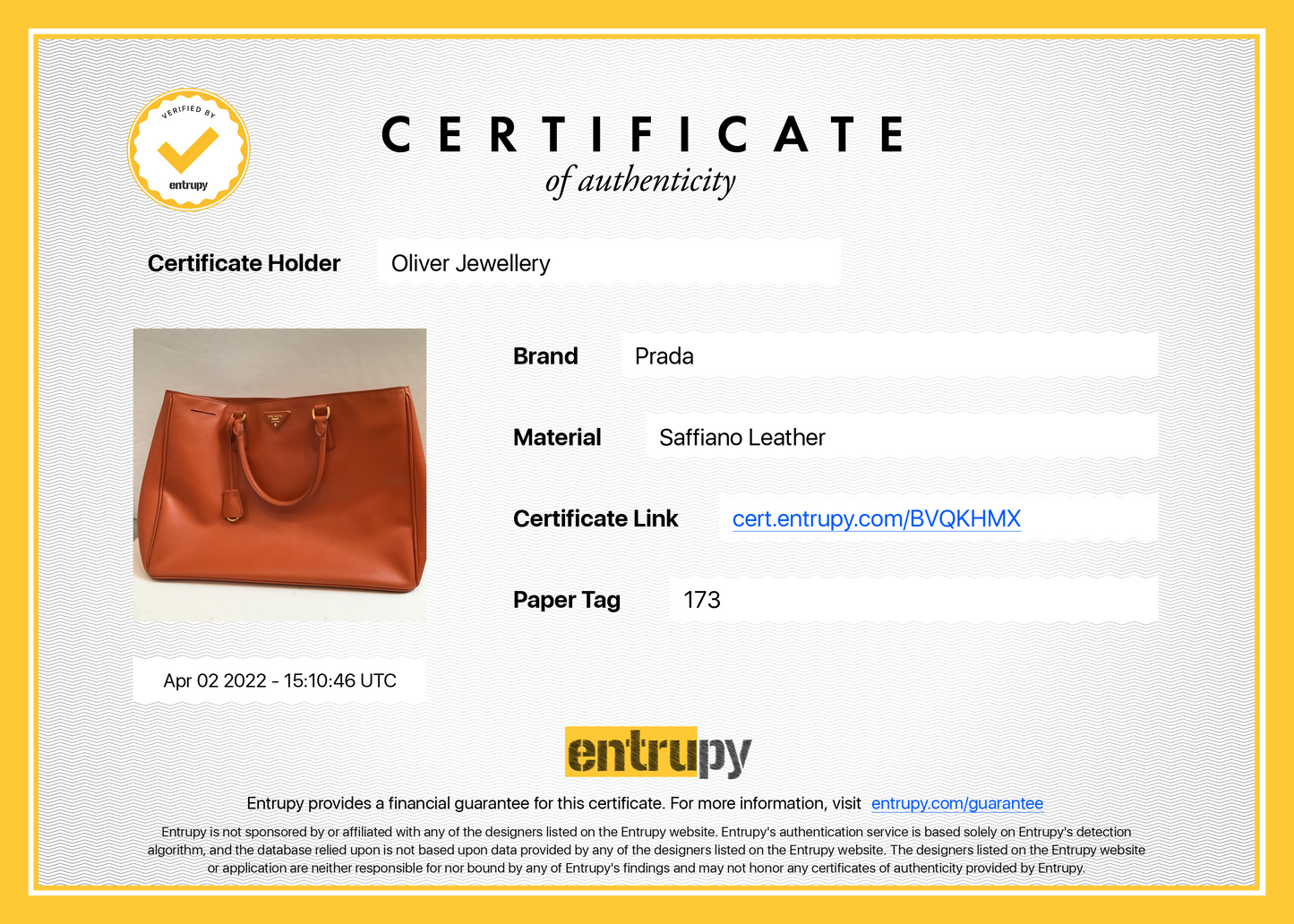 Prada Large Saffiano Lux Shopping Tote