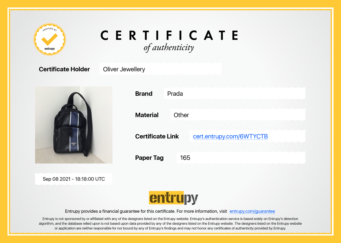 Prada Leather-Trimmed Tessuto Nylon Sling Backpack