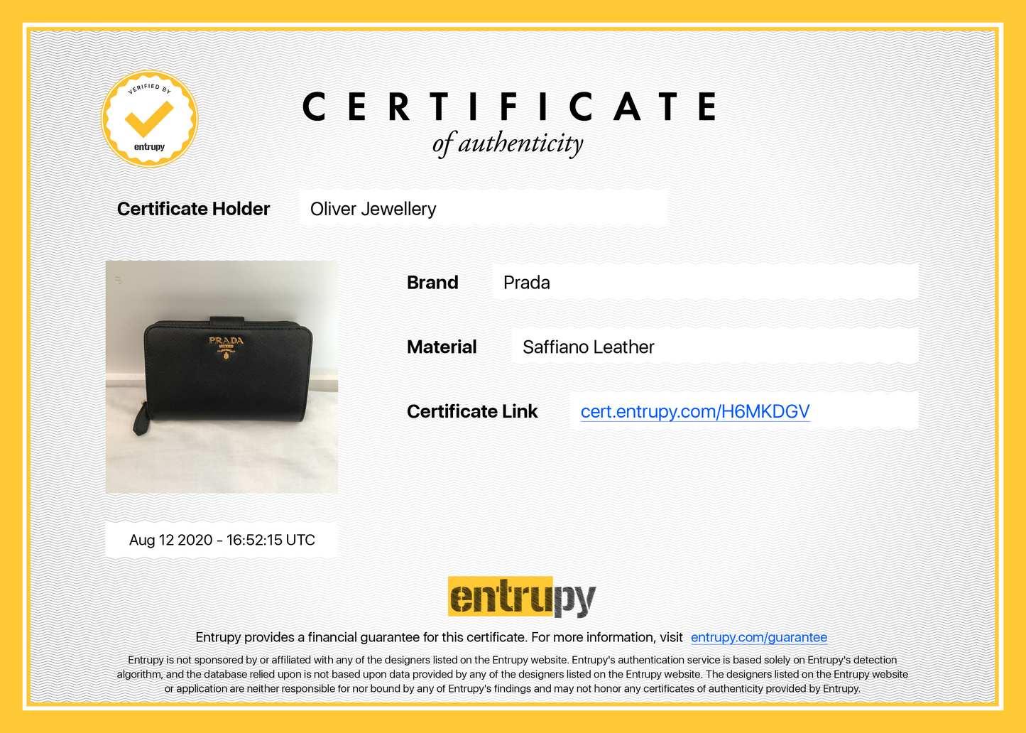 Prada Medium Saffiano Wallet
