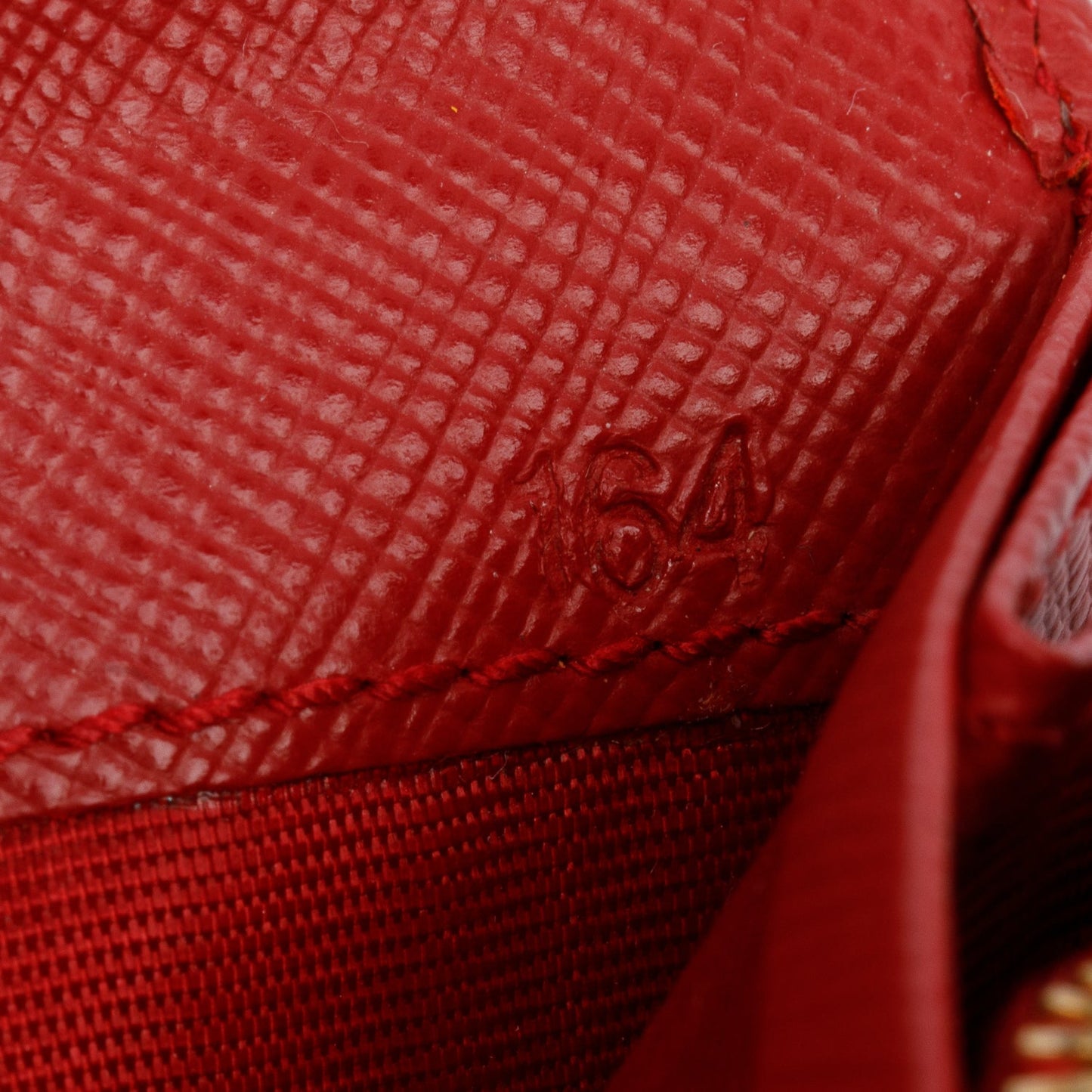 Prada Red Saffiano Metal Continental Wallet