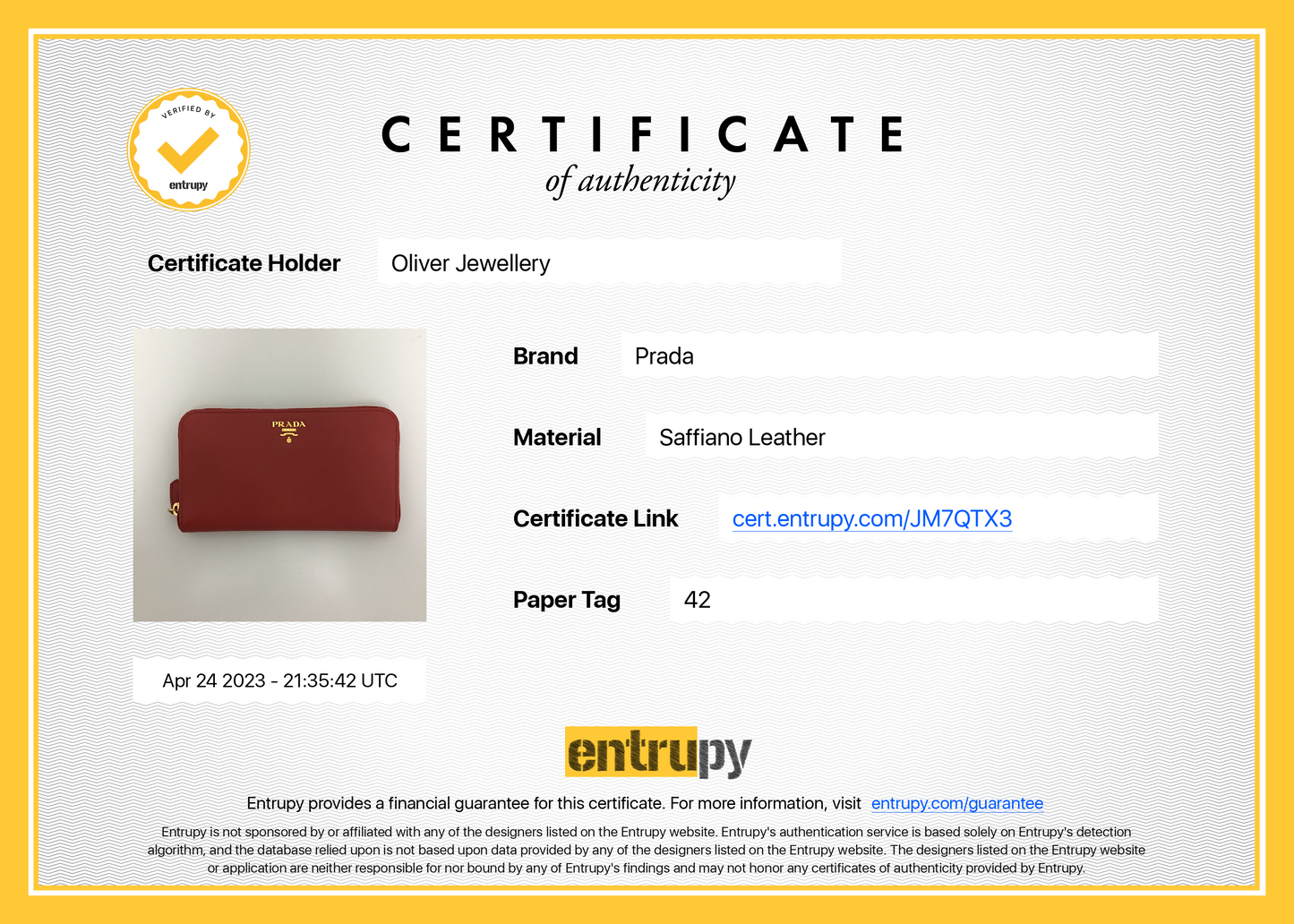 Prada Red Saffiano Zip Around Wallet
