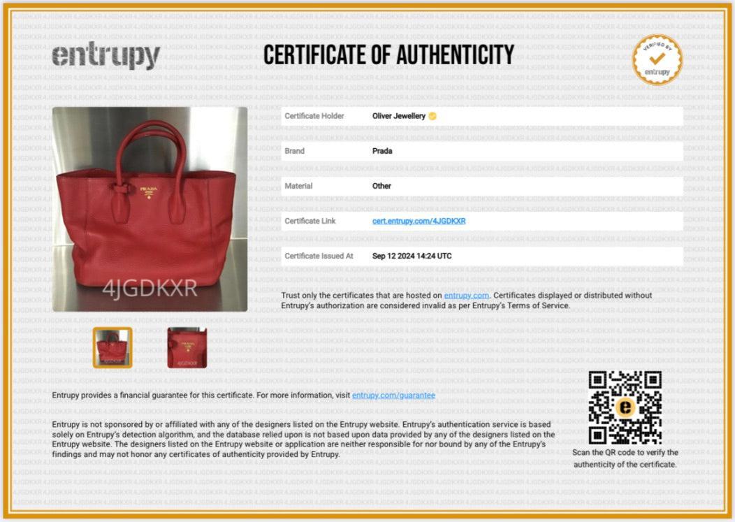 Prada Red Vitello Daino Leather Tote