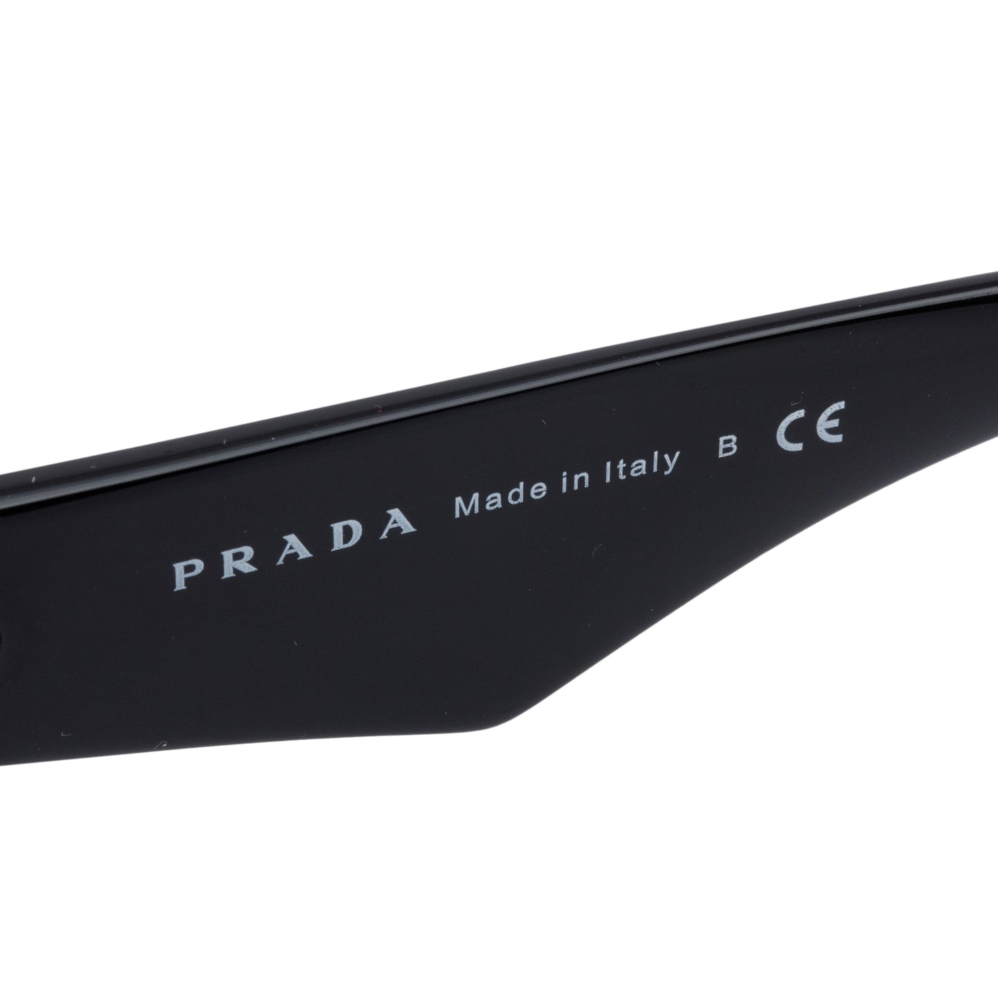 Prada SPR 03Q-A Black Acetate Cat-Eye Sunglasses