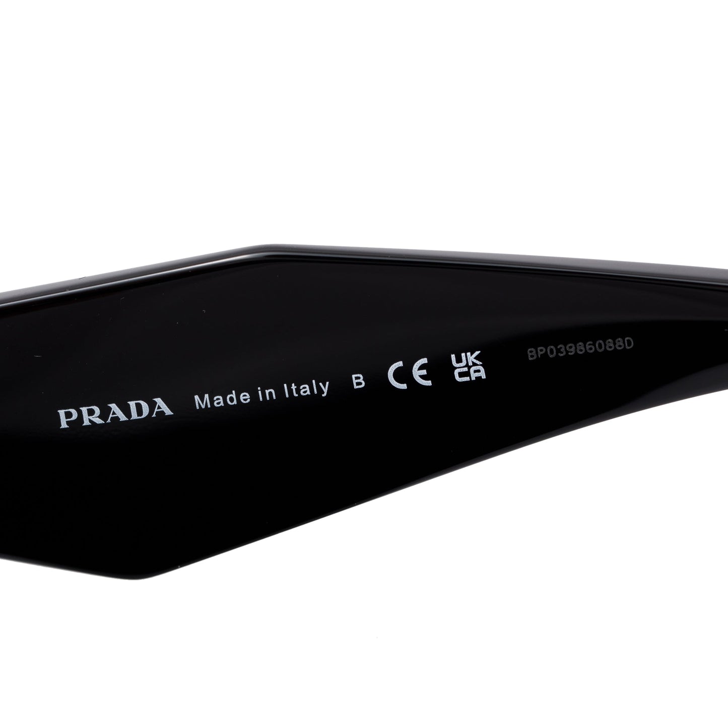 Prada SPR 08Y Black Acetate Symbole Sunglasses
