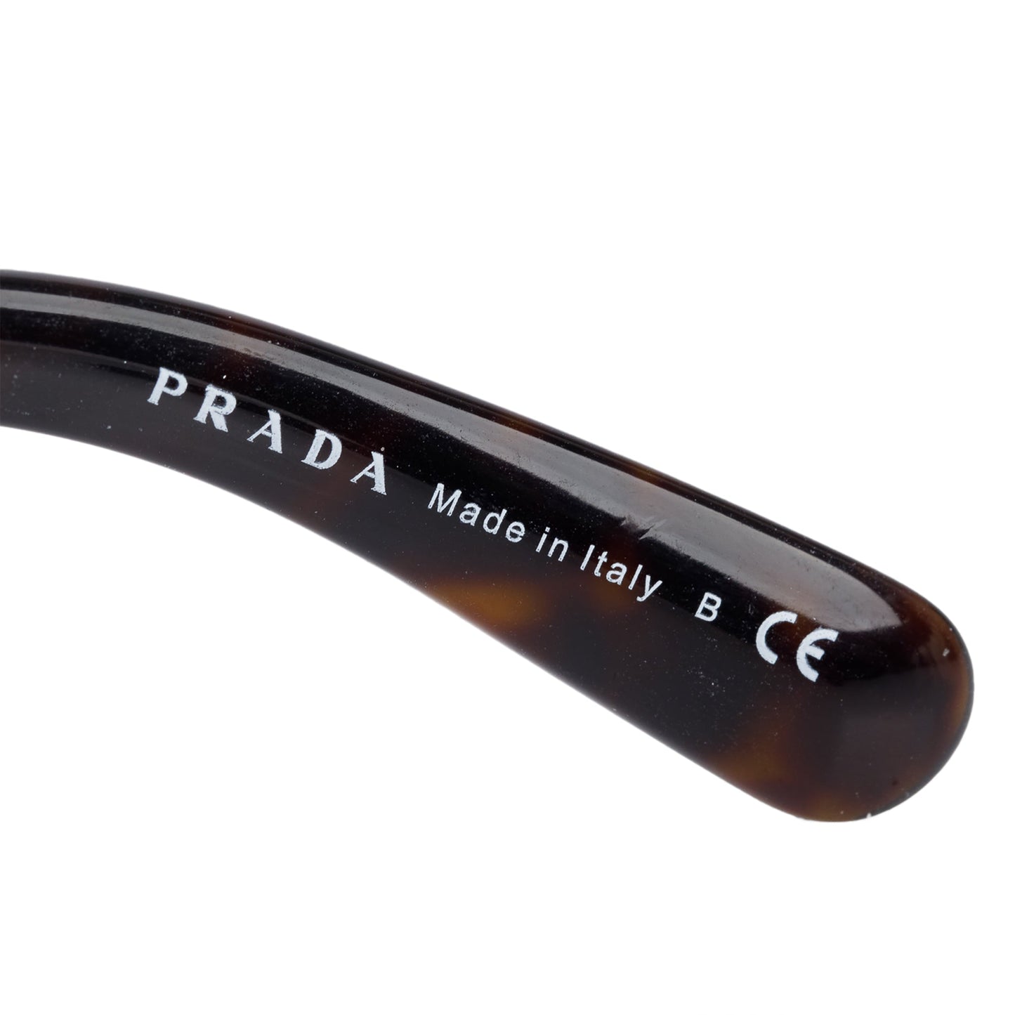 Prada SPR27N Black Acetate Classic Spiral Sunglasses