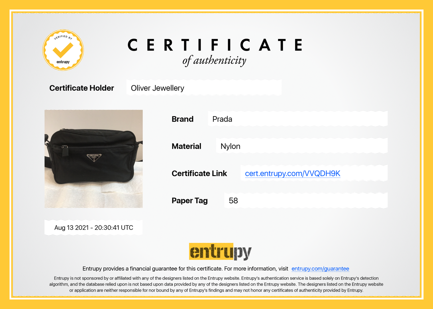 Prada Tessuto Nylon Camera Bag