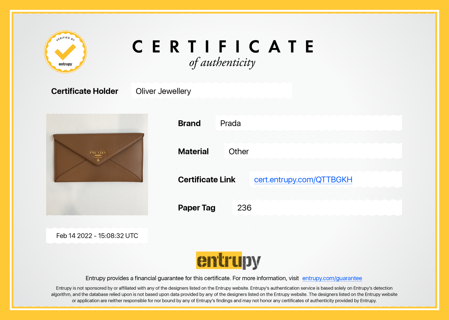 Prada Vitello Grain Leather Envelope Clutch