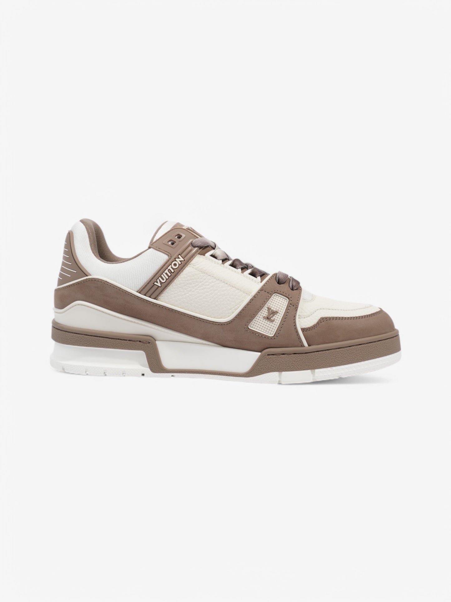 Louis Vuitton LV Trainer Sneakers White / Brown Leather EU 41 UK 7