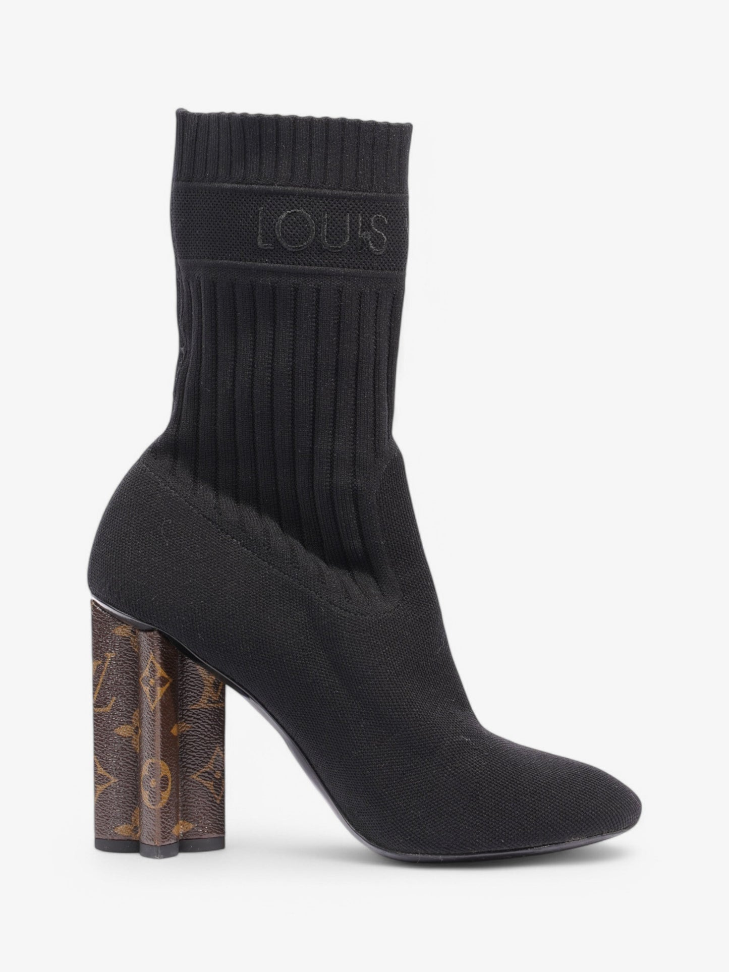 Louis Vuitton Silhouette Ankle Boots 90 Black / Monogram Cotton EU 39 UK 6