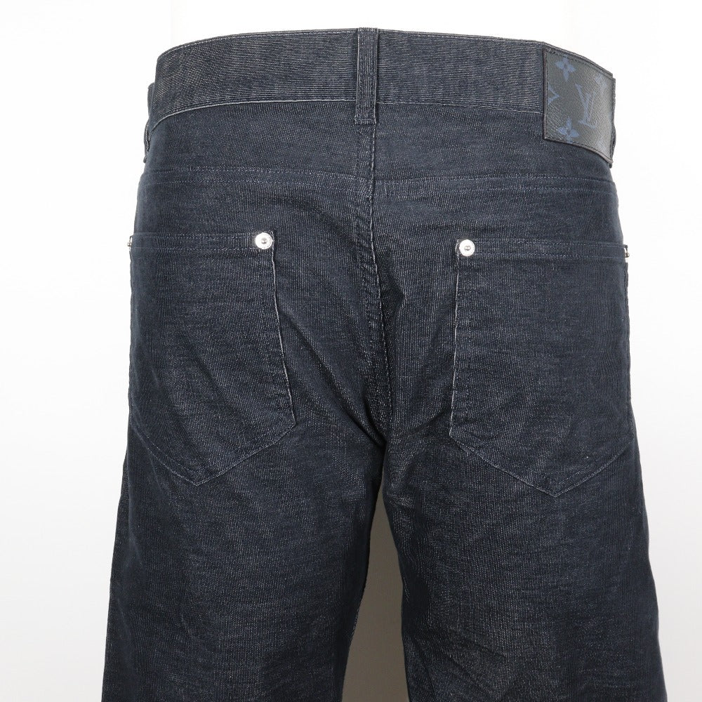 LOUIS VUITTON Pants Cotton, Polyester dark blue Corduroy Circle LV mens 32