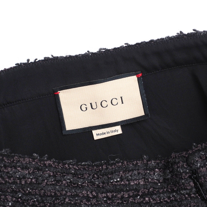 GUCCI skirt 681234 tweed gray Women 44