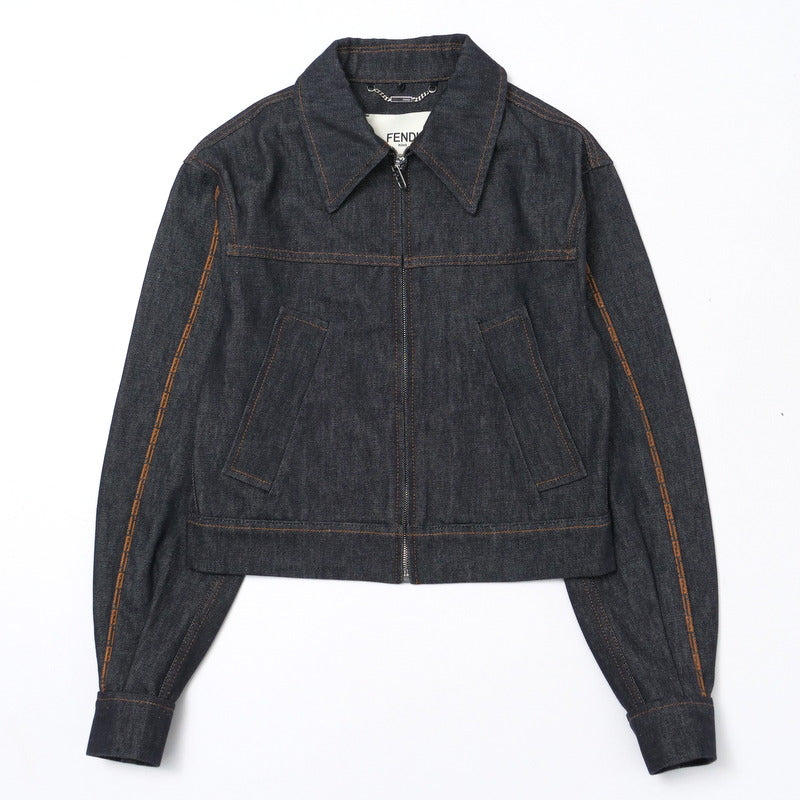FENDI Denim Jacket FLF822 denim Navy Women 36
