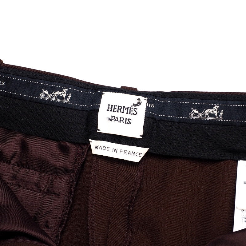 HERMES Pants wool Burgundy Women 36