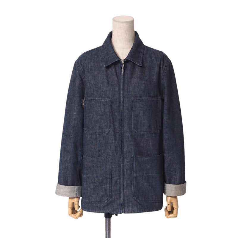 CHANEL Denim Jacket P12918V07556 denim Navy Women 38