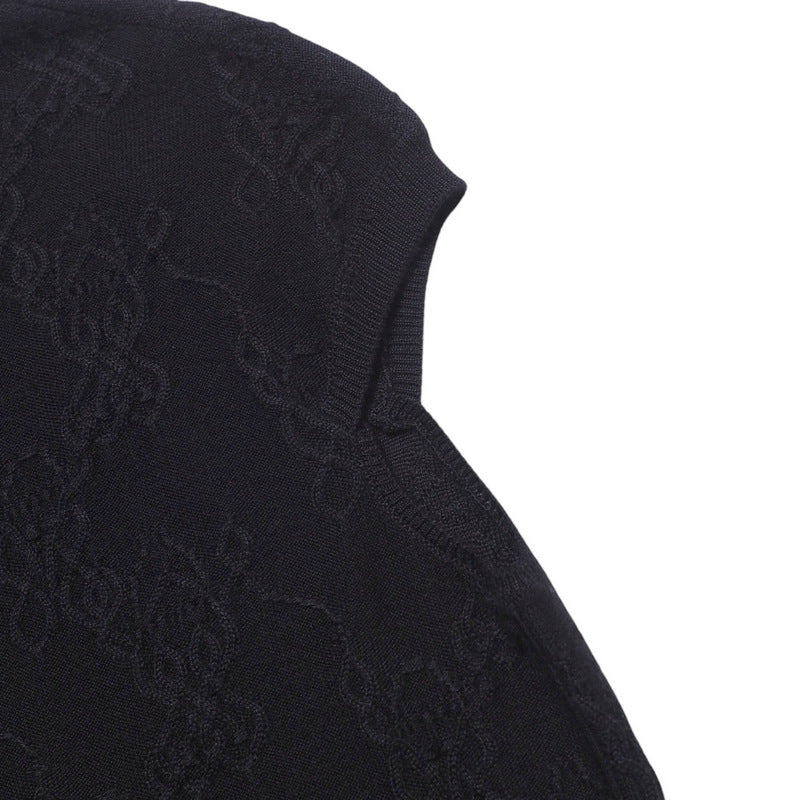 HERMES one piece knit black Women 36