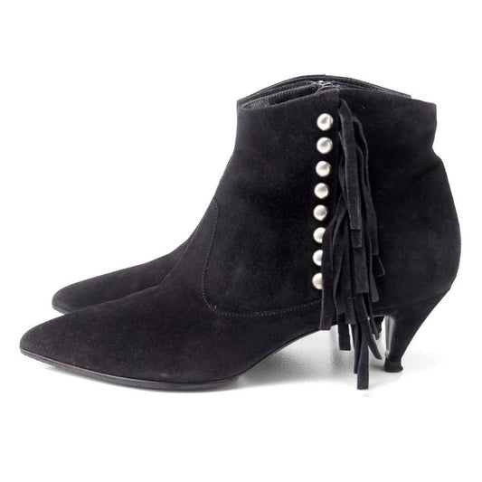 SAINT LAURENT PARIS boots Suede leather black Women 37