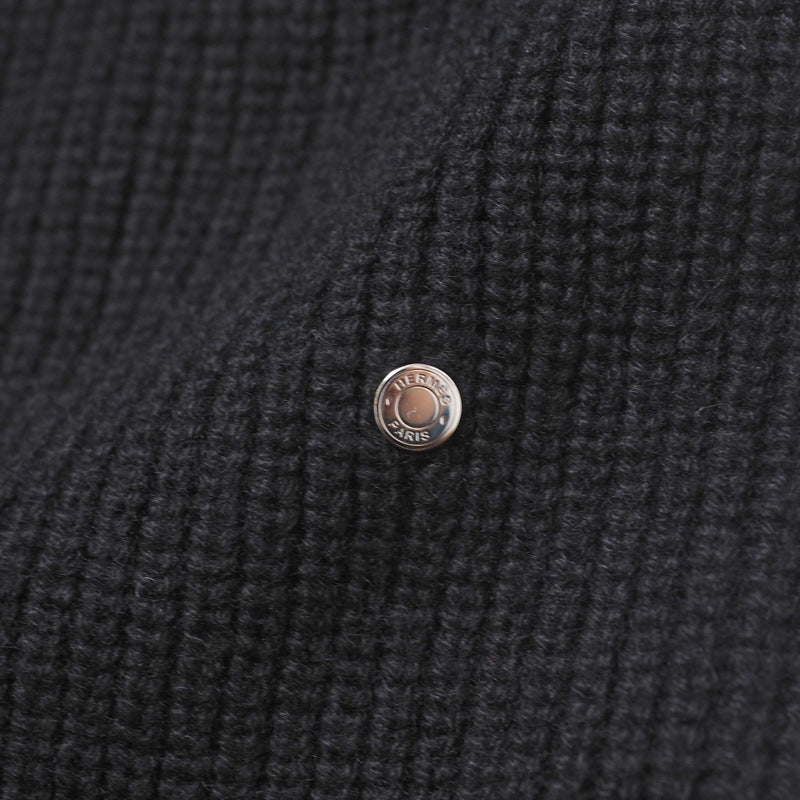 HERMES one piece cashmere black Women 40