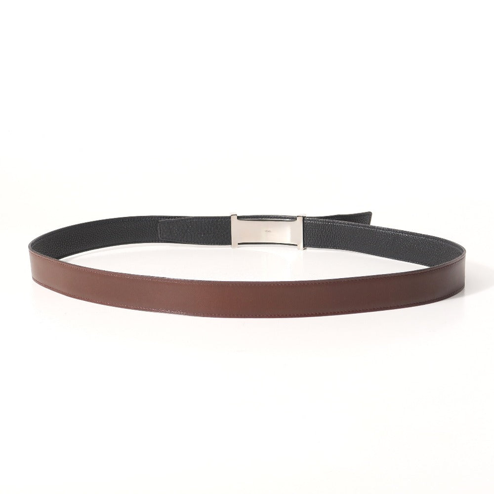 HERMES belt Taurillon Clemence Black x Brown type mens 105