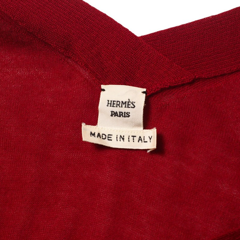 HERMES knit cashmere Red Women LA