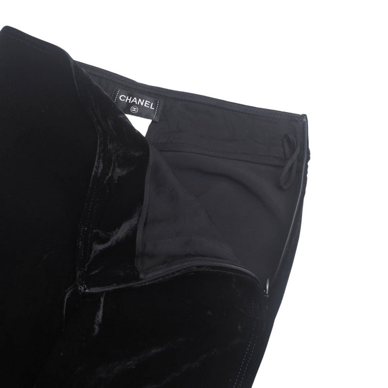 CHANEL Cropped pants P46655V34571 Velor black mens 34