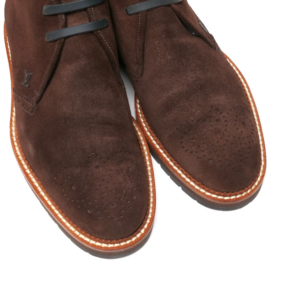 LOUIS VUITTON boots leather Brown mens 6