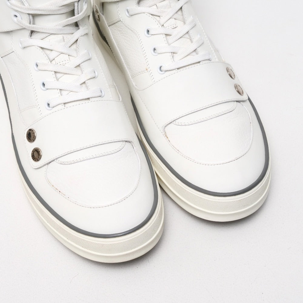 LOUIS VUITTON sneakers MS1122 leather white mens 7 1/2