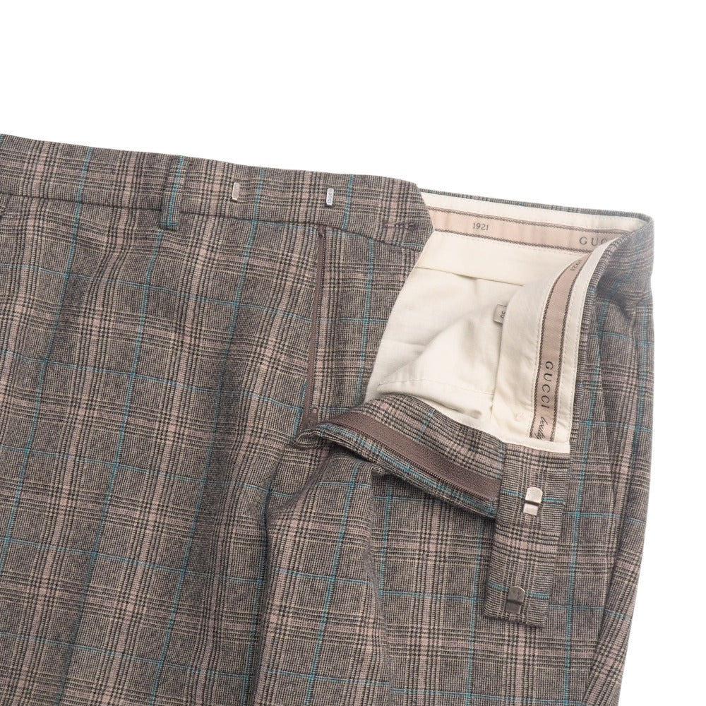GUCCI Pants wool Black Beige Blue type 720965 mens 50