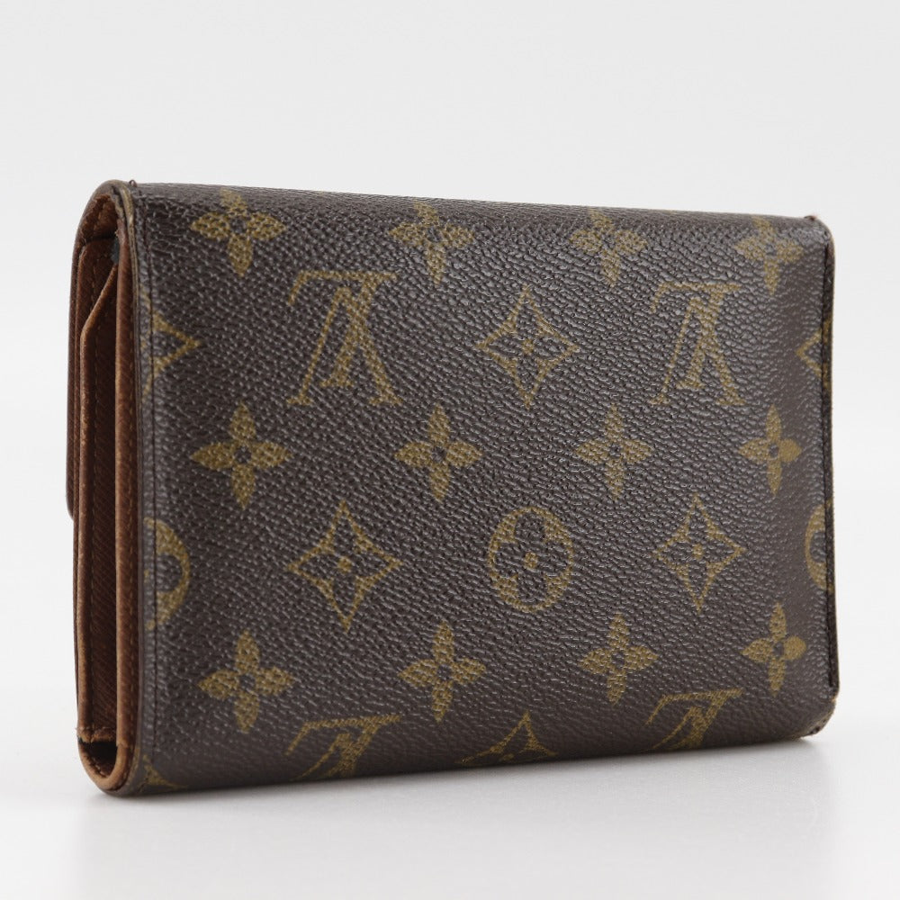 LOUIS VUITTON Tri-fold wallet M61202 Monogram canvas Brown Porto Tresol Etui Papie unisex(Unisex)