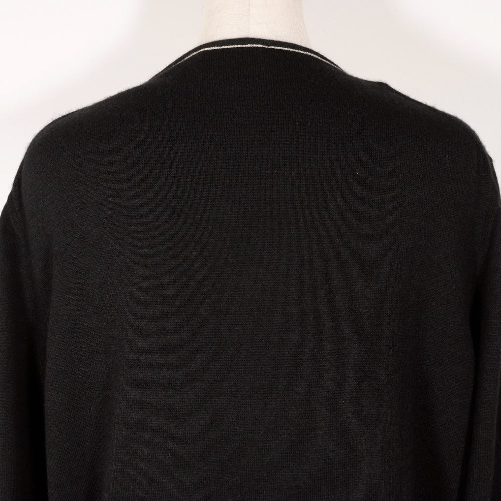 HERMES cardigan Cashmere, Cotton black Zip up Women ‚k