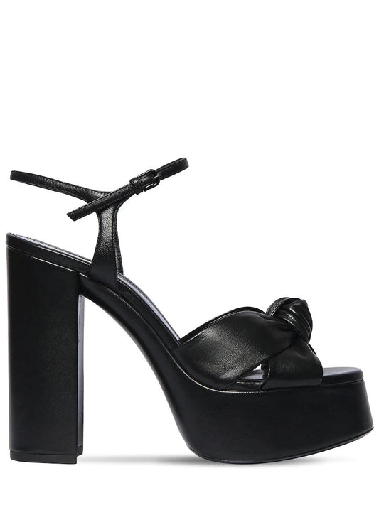 SAINT LAURENT BIANCA PLATFORM SANDALS