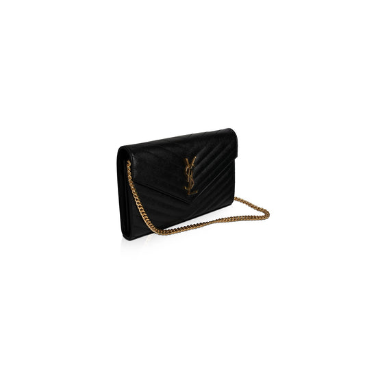 Saint Laurent 2020 Cassandre Matelasse Chain Wallet