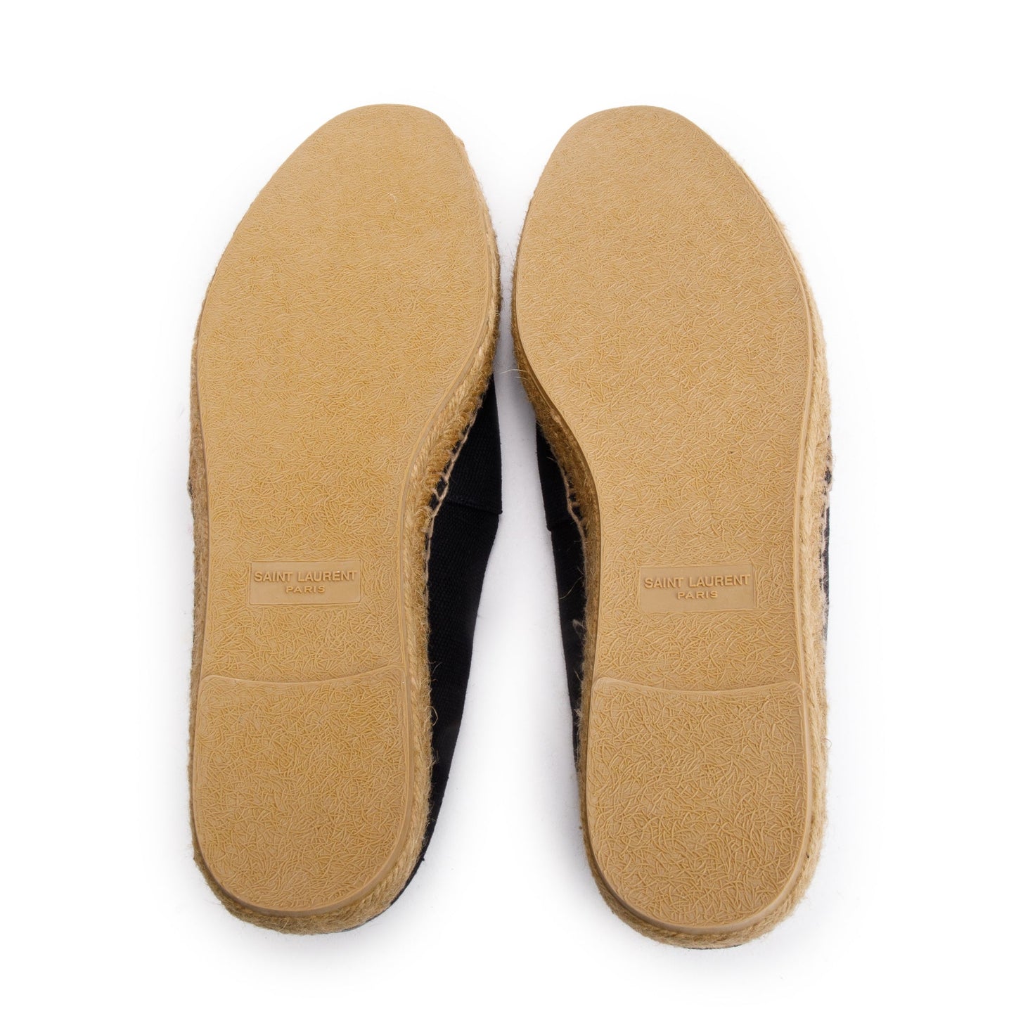 Saint Laurent Black Canvas Espadrilles, Size 45