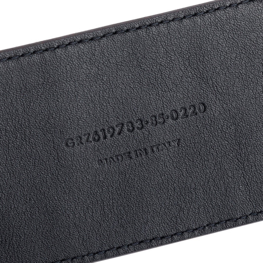 Saint Laurent Brown Croc-Embossed Leather Crescent Moon Buckle Extra Wide Belt 85