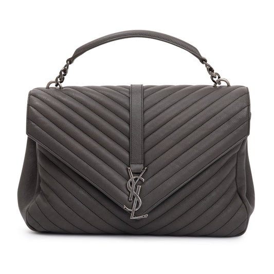 Saint Laurent Large Chevron College Bag