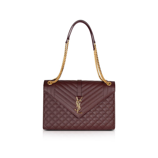 Saint Laurent Large Monogram Matelasse Envelope Chain Bag
