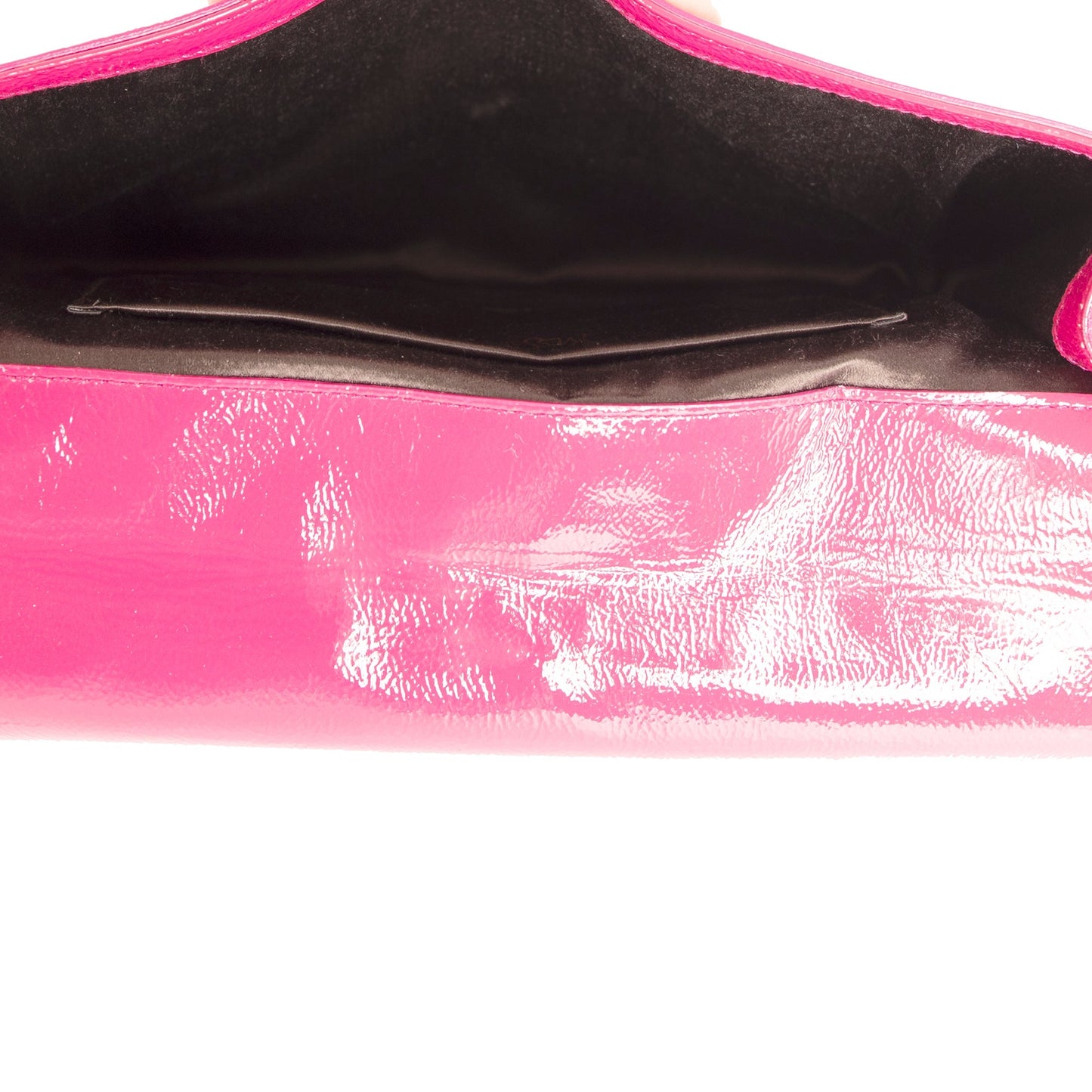Saint Laurent Large Patent Leather Belle de Jour Clutch