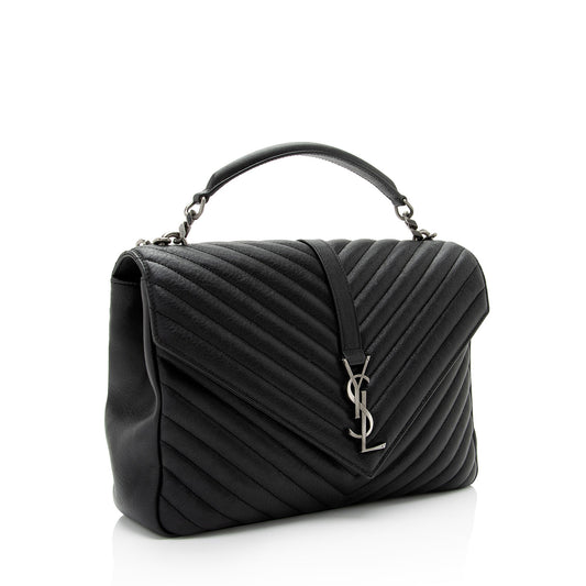 Luxury Saint Laurent Trending 2025 Matelasse Calfskin Monogram College Large Shoulder Bag (SHF-6MZ4bL)