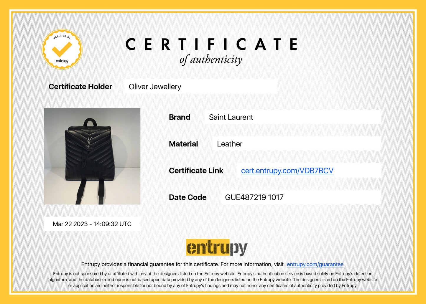 Saint Laurent Medium Loulou Monogram Backpack