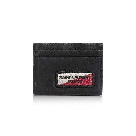 Saint Laurent Patch Leather Card Holder