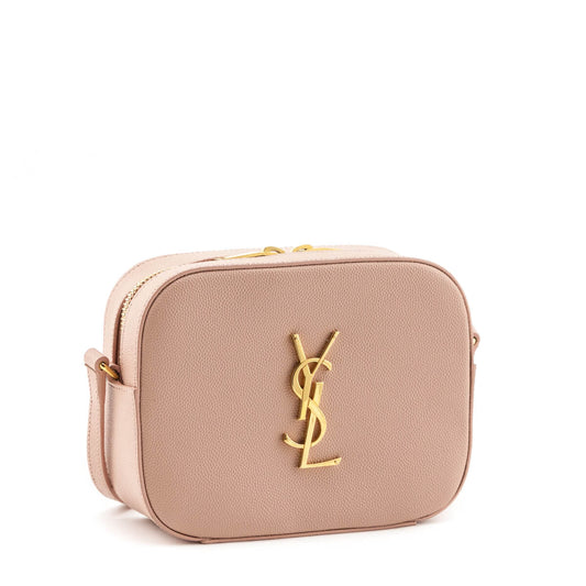 Luxury Saint Laurent Trending 2025 Blush Grain De Poudre Small Classic Monogram Camera Bag