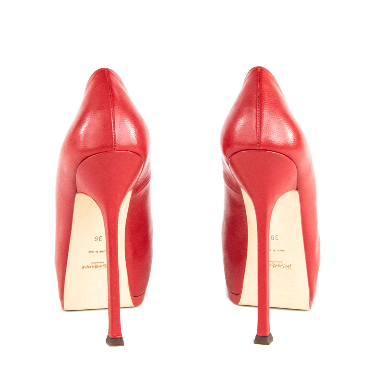 Luxury Saint Laurent Trending 2025 Red Tribute Two Platform Pumps Size US 9 | EU 39